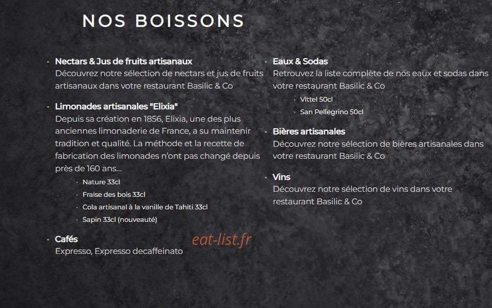 Basilic & Co — carte page 6