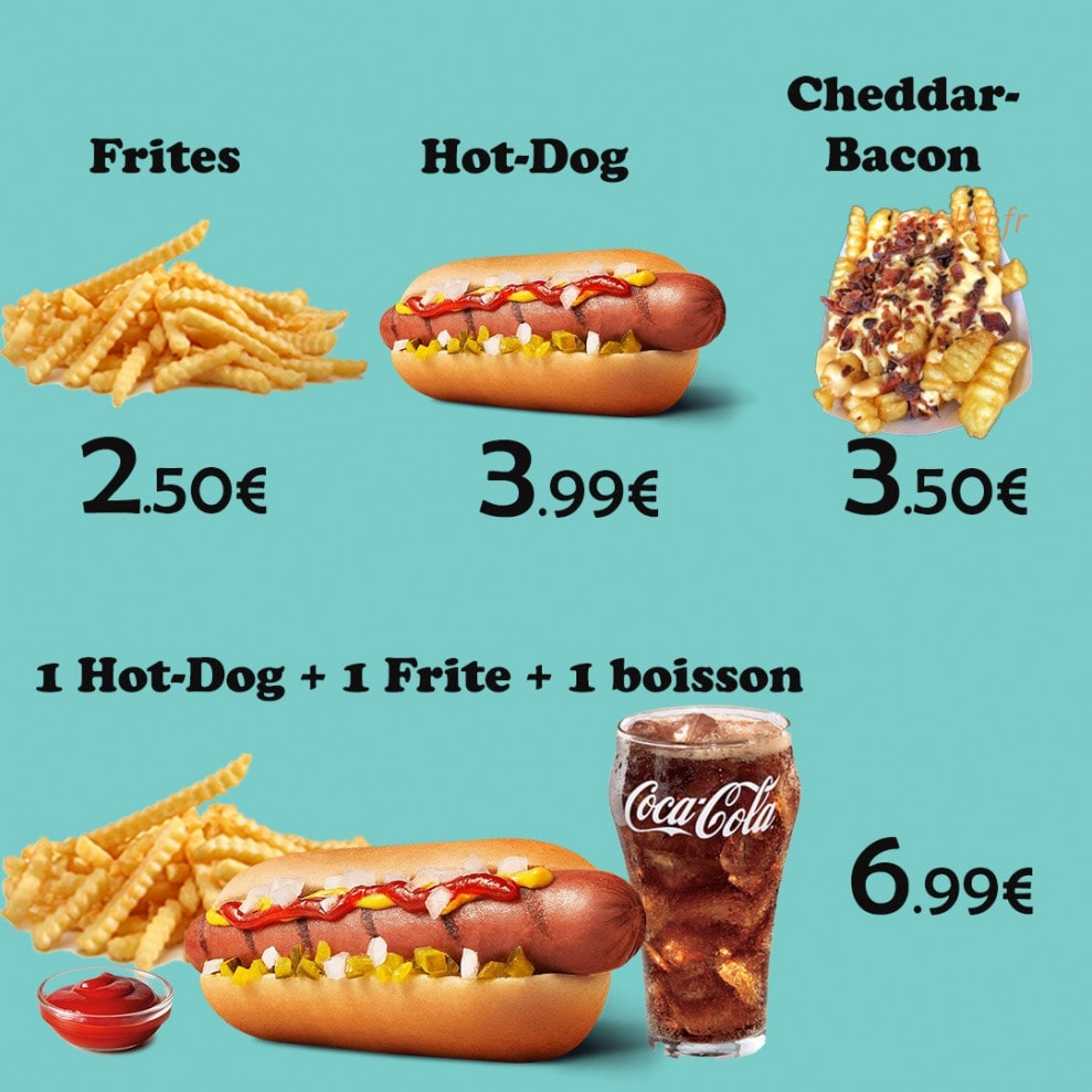 Burger's Factory — carte page 3
