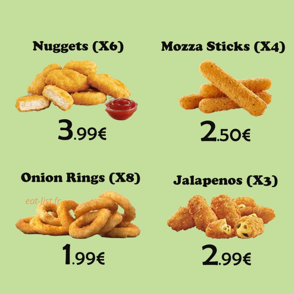 Burger's Factory — carte page 4