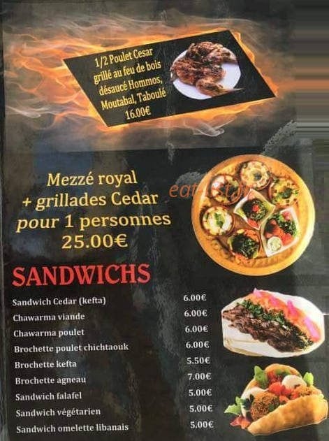 Cedar — carte page 2