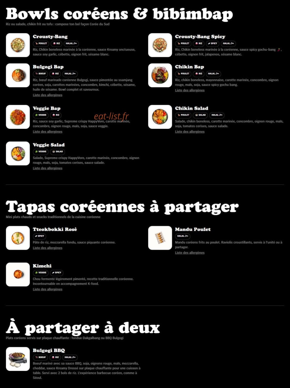 Chikin Bang — carte page 3