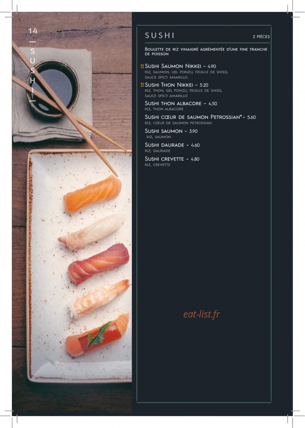 Côté Sushi — carte page 11