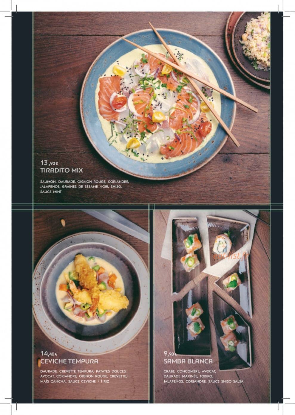 Côté Sushi — carte page 4