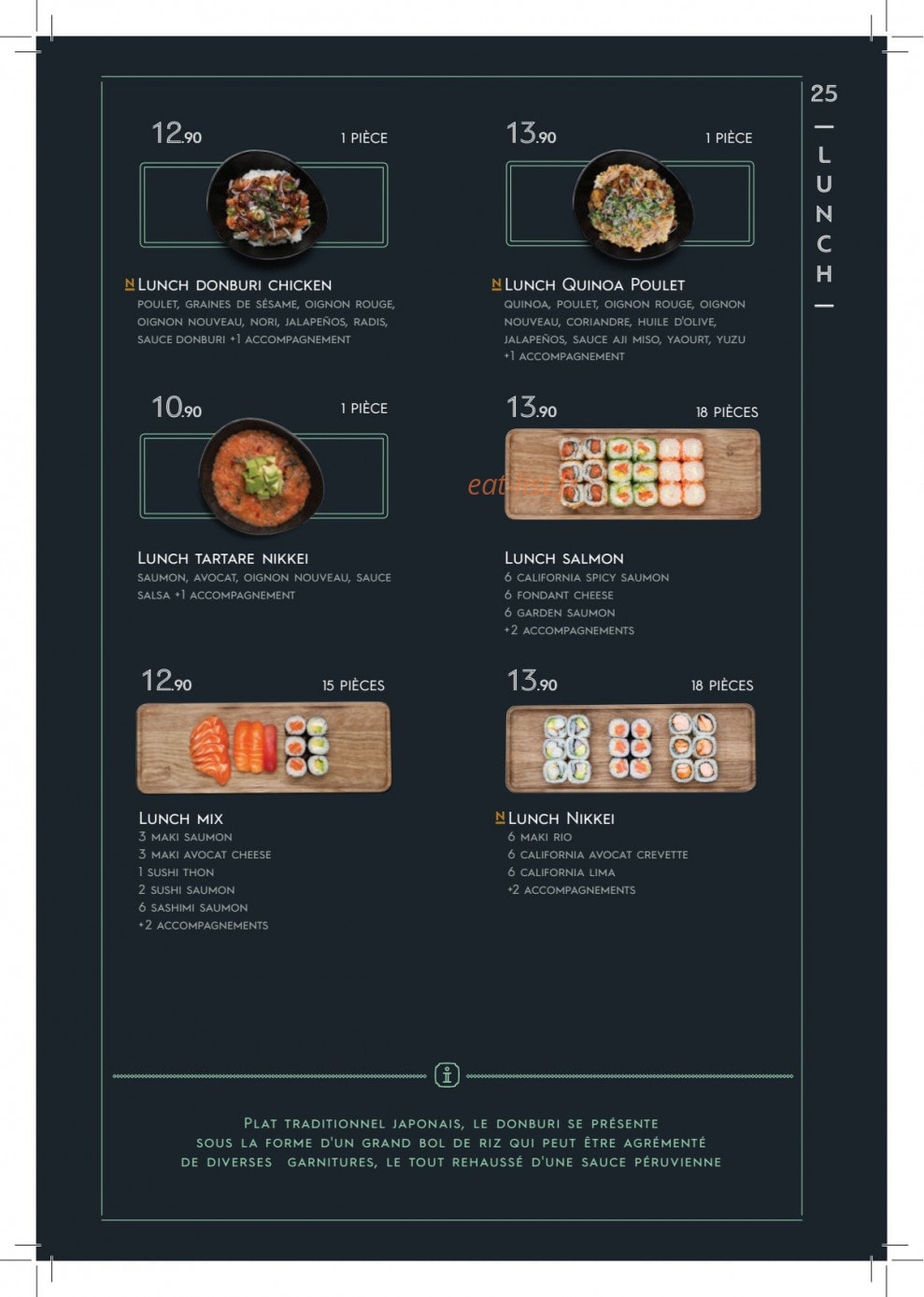 Côté Sushi — carte page 21