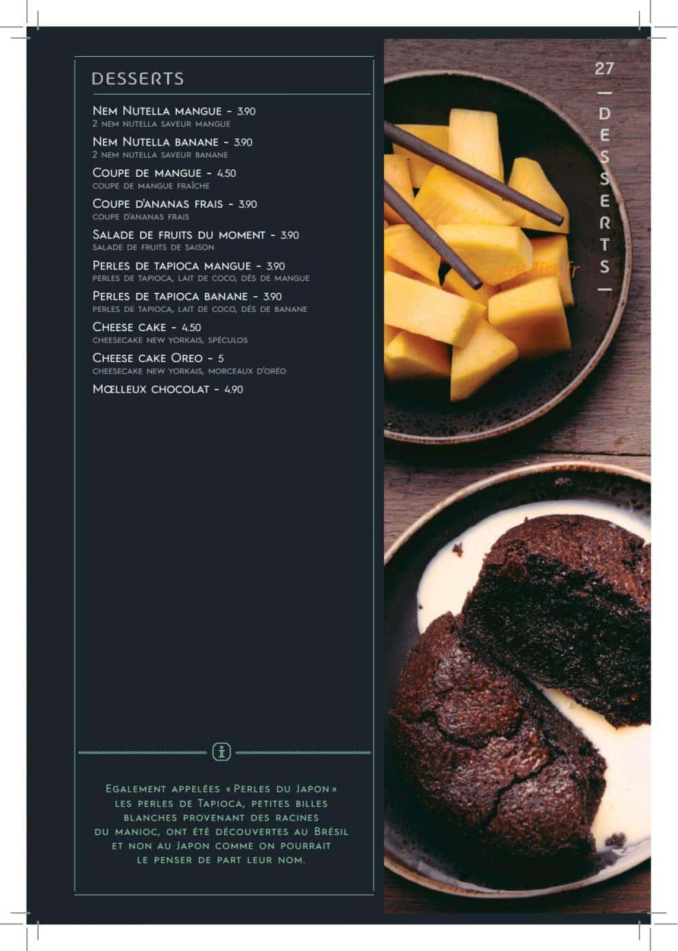 Côté Sushi — carte page 23