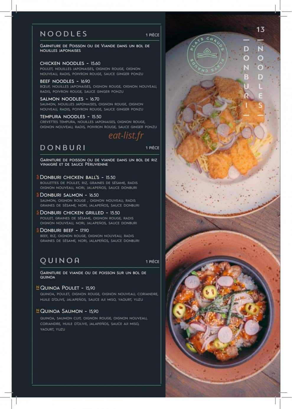 Côté Sushi — carte page 10