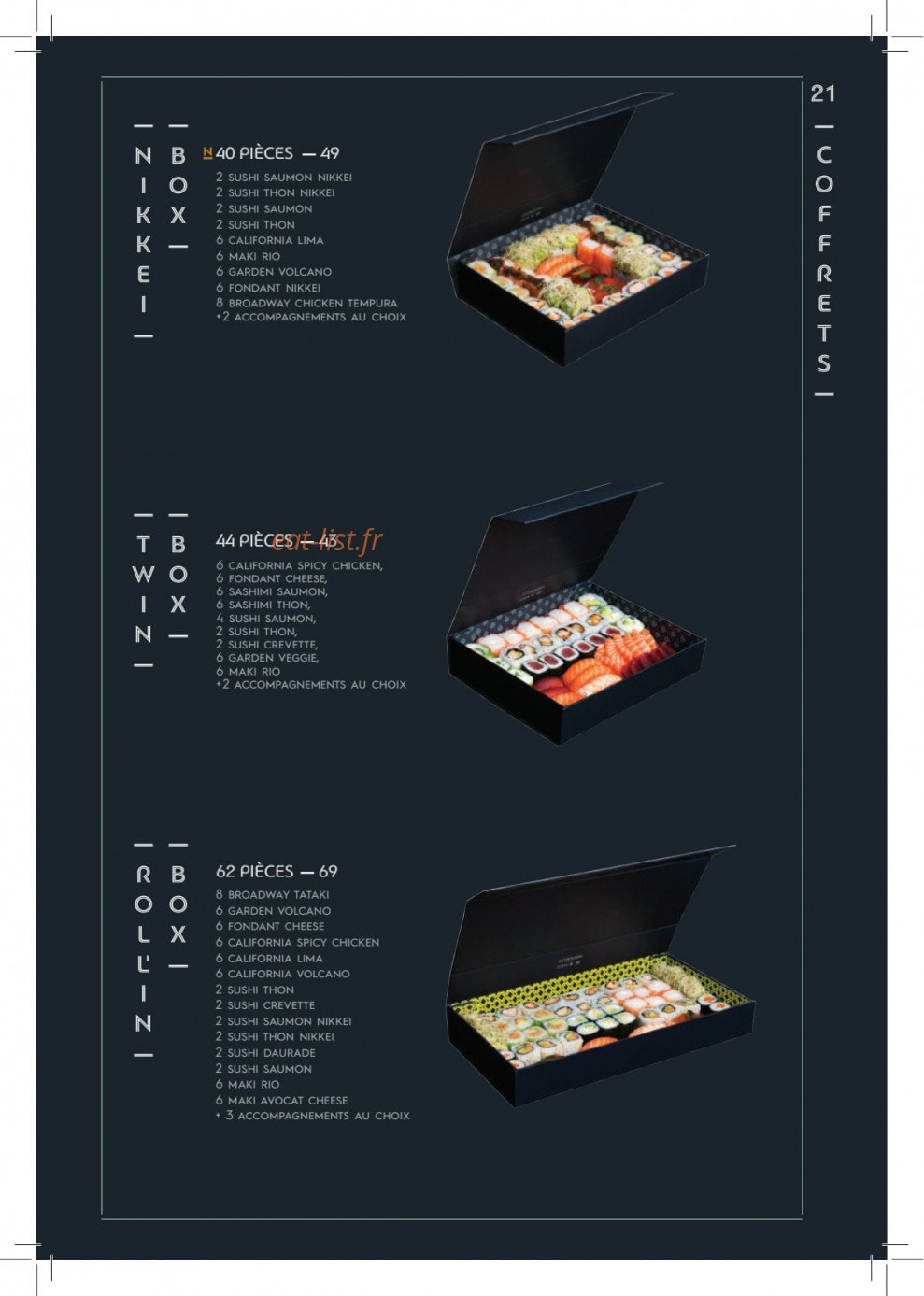 Côté Sushi — carte page 18