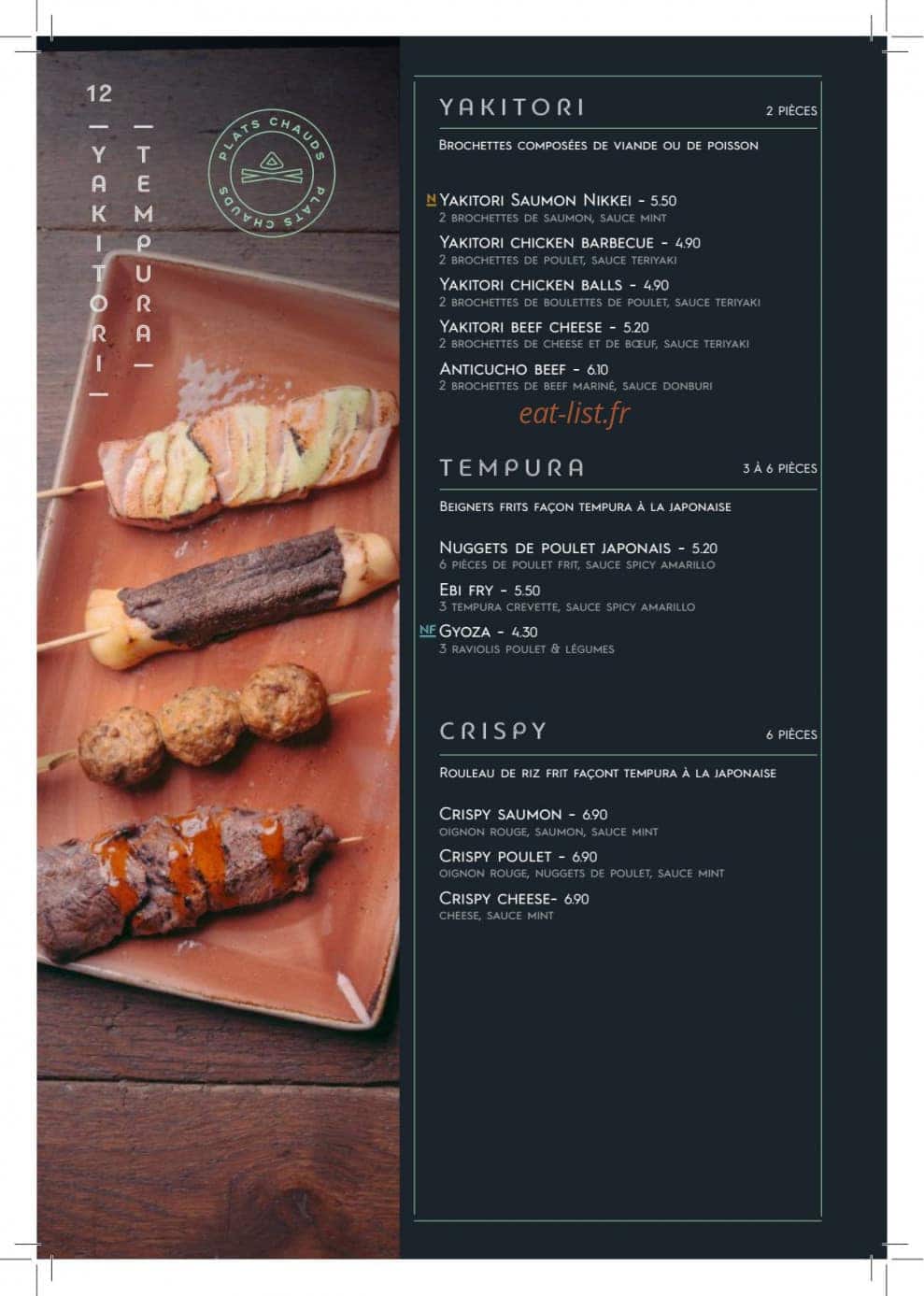 Côté Sushi — carte page 9