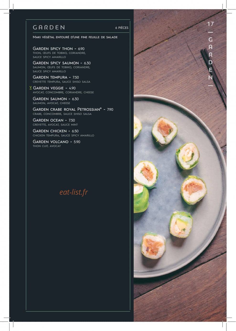 Côté Sushi — carte page 14