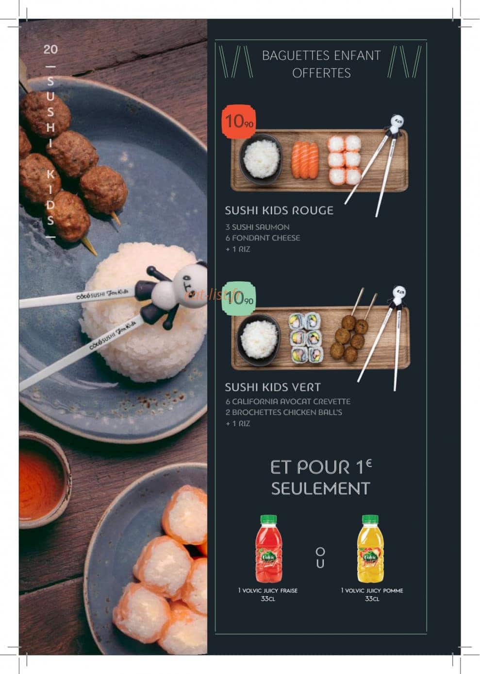 Côté Sushi — carte page 17