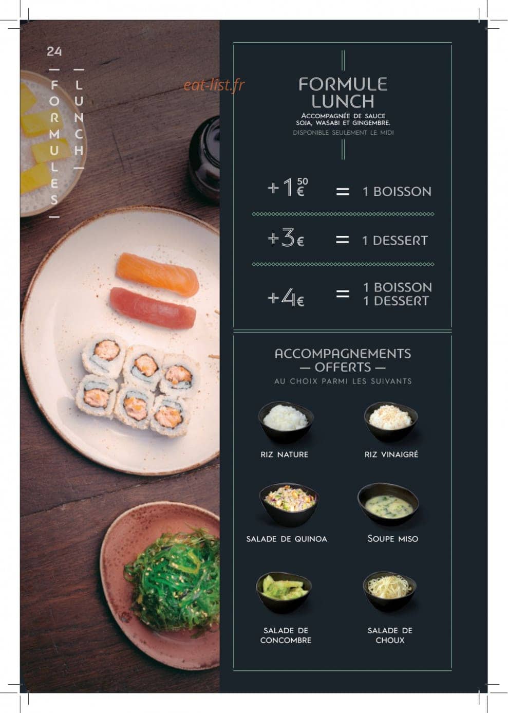 Côté Sushi — carte page 20