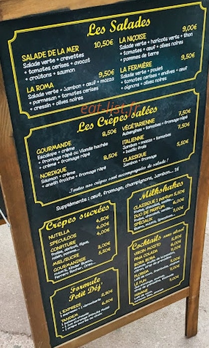 Crêperie O'Tandem — carte page 1