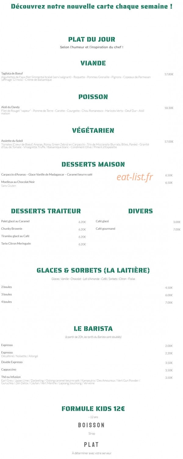 Dandy'O — carte page 1