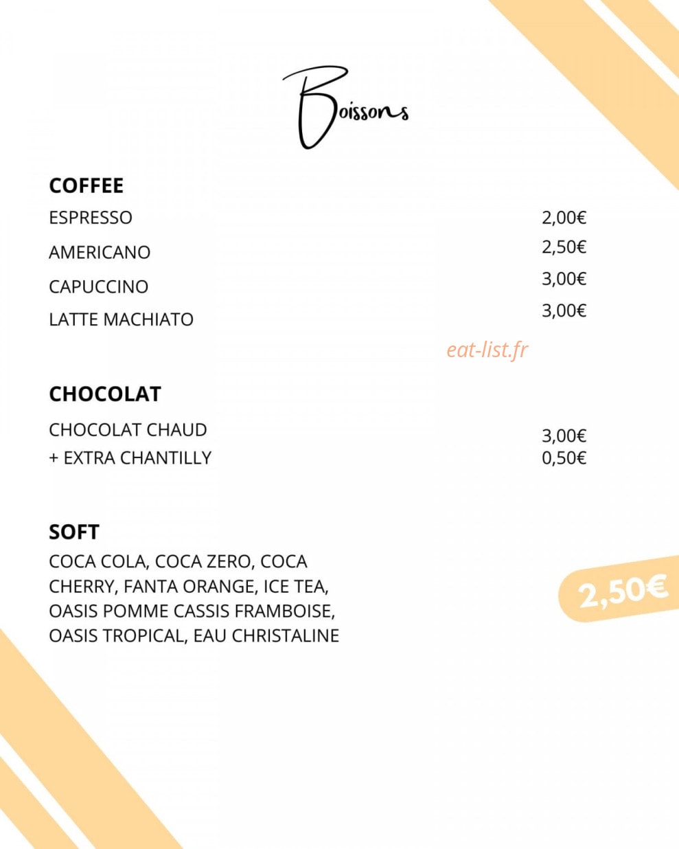 Delicious Pancakes — carte page 3