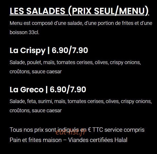 French burger — carte page 5