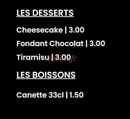 French burger — carte page 6