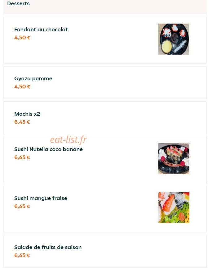 Gold Sushi — carte page 14