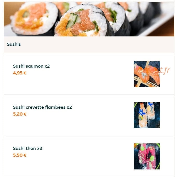 Gold Sushi — carte page 5
