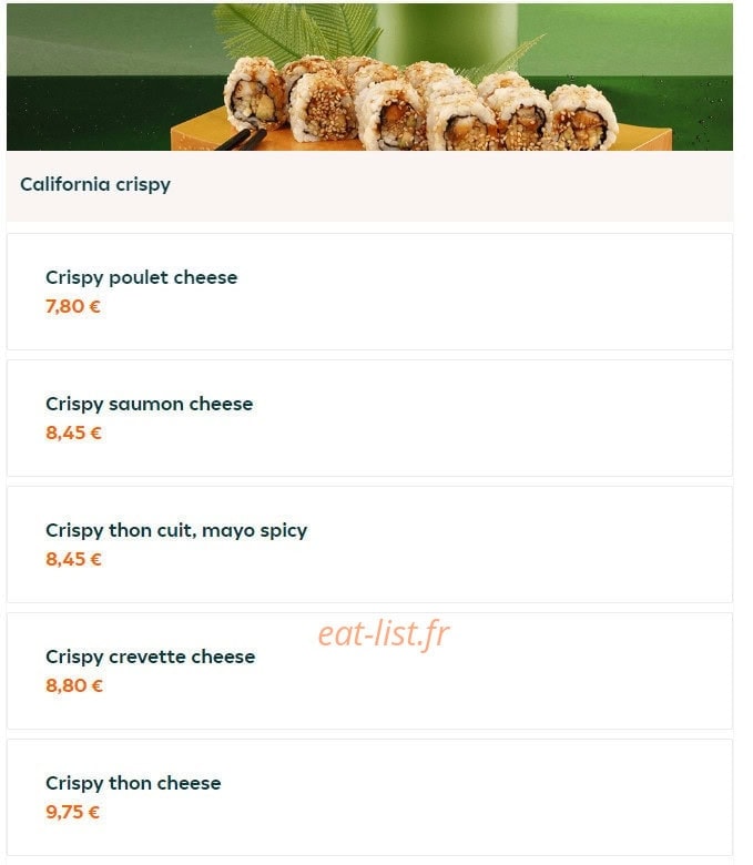 Gold Sushi — carte page 9