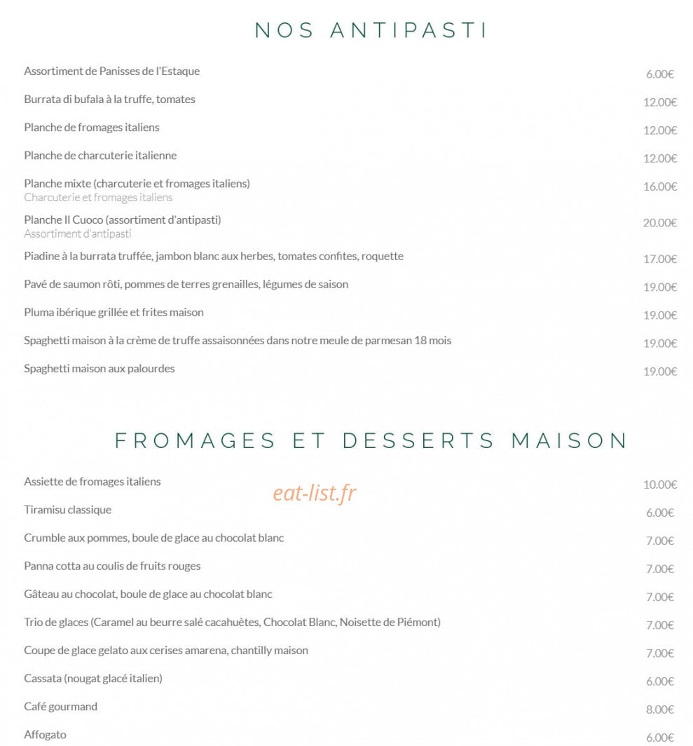 Il Cuoco — carte page 3