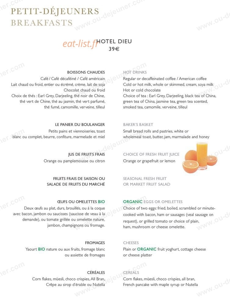 InterContinental - Hotel Dieu — carte page 11