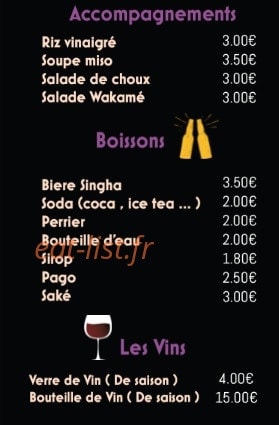 Kosy Sushi — carte page 6