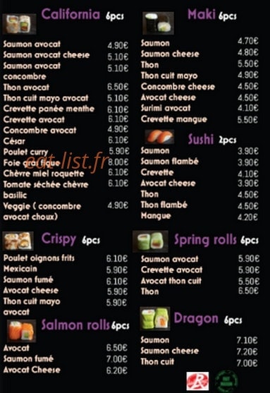 Kosy Sushi — carte page 4