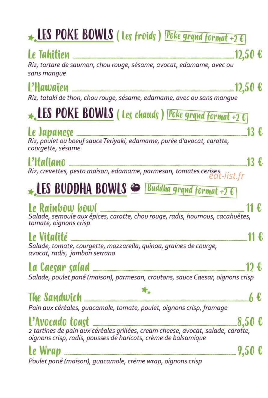 L’Açaï Bowl — carte page 2