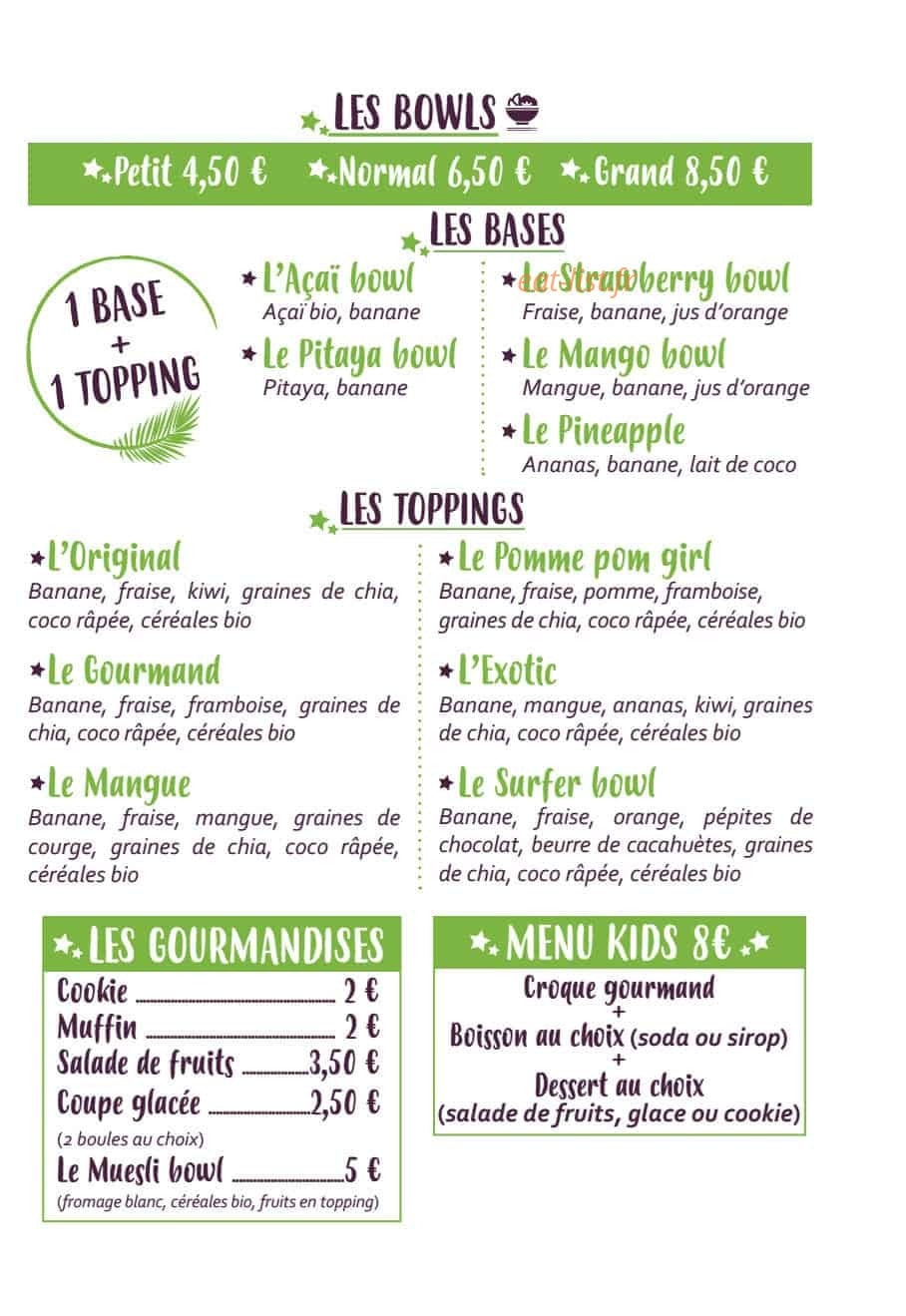 L’Açaï Bowl — carte page 3