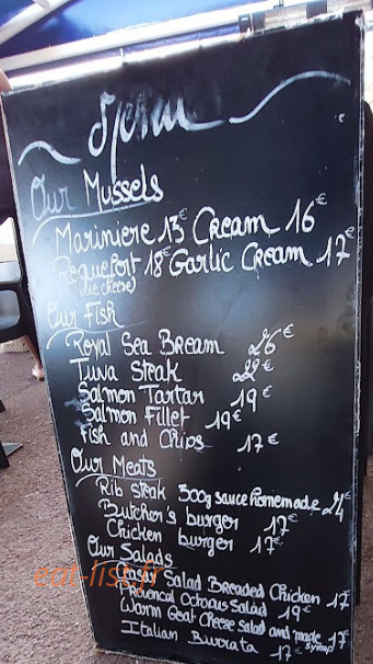 Carte et menu de La brasserie du vieux port à Marseille 2 — L'ardoise