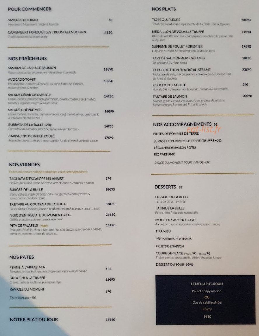 La Bulle — carte page 1