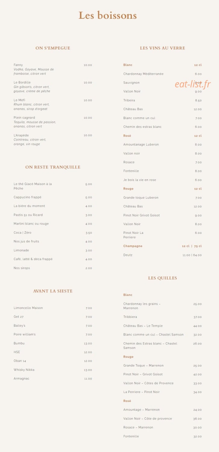 La Pagaille — carte page 2