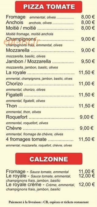 La Pizza du beach — carte page 2