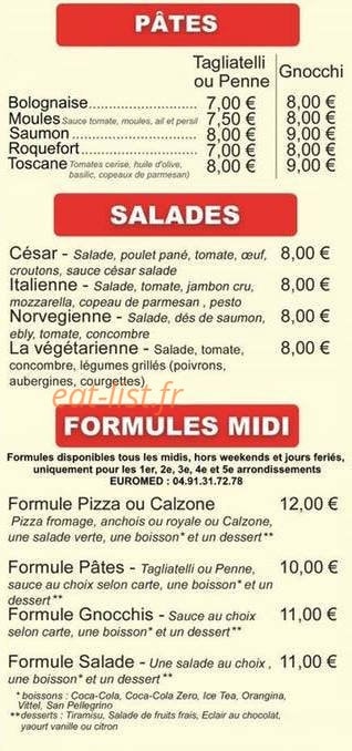 La Pizza du beach — carte page 4
