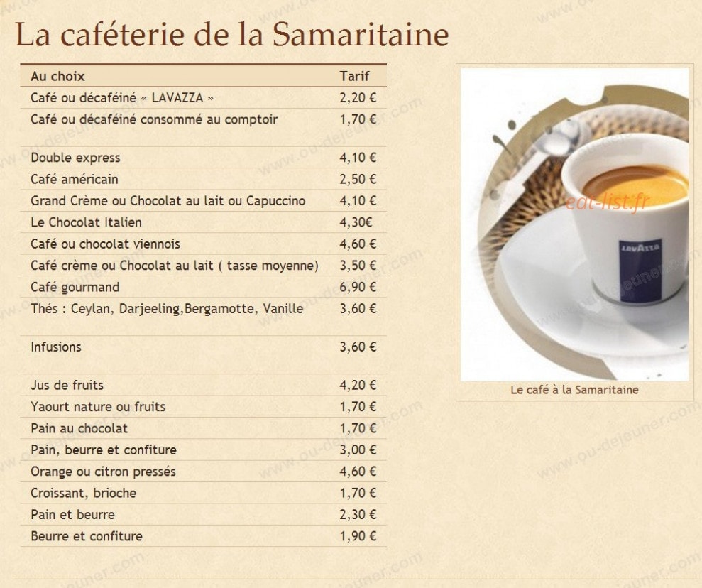 La Samaritaine — carte page 2