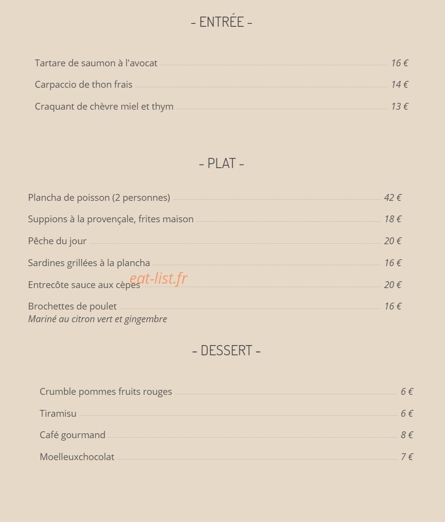 Le Caveau Du Theatre — carte page 1