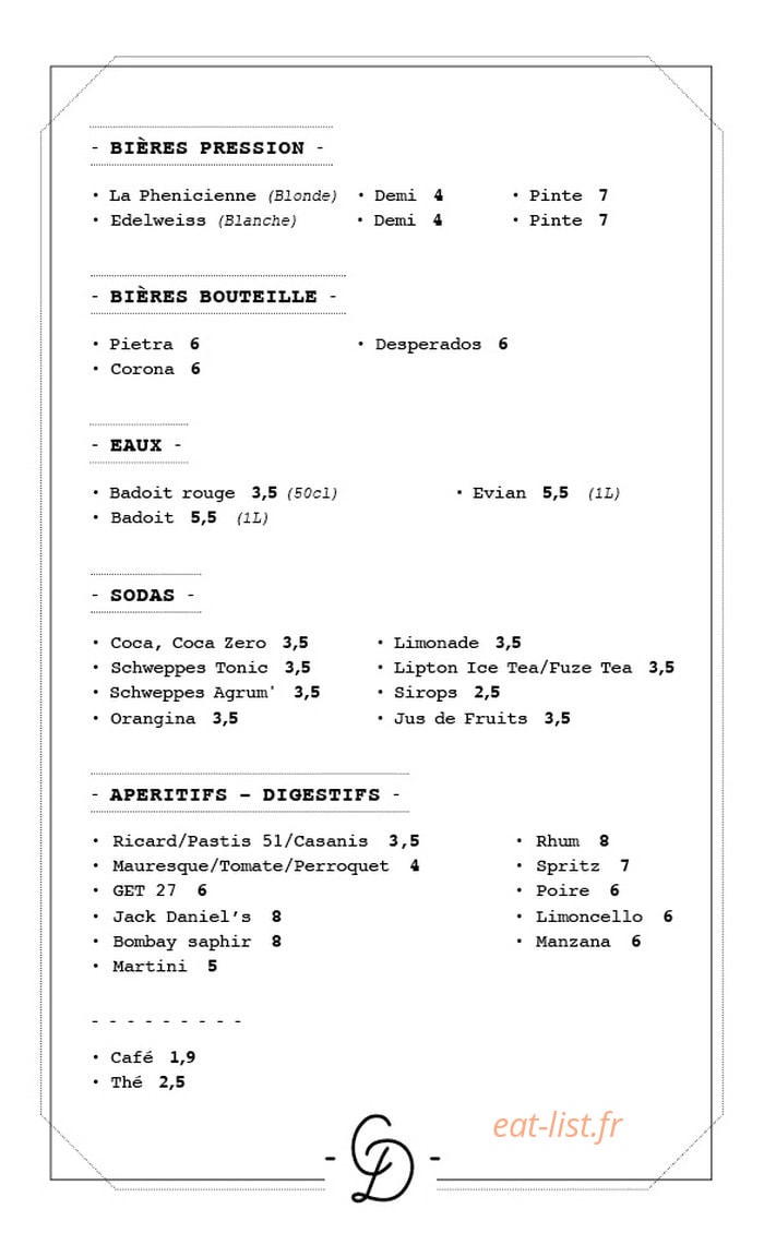 Le Comptoir des Docks — carte page 2