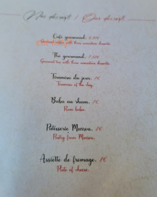 Le Montmartre — carte page 2
