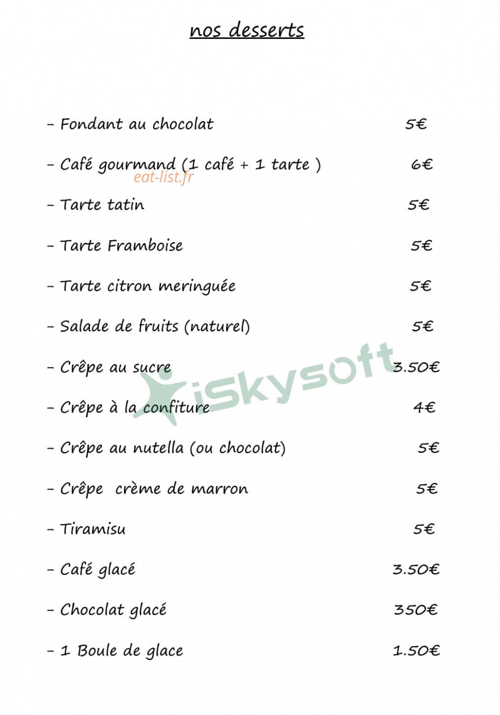 Le Panier Marseillais — carte page 8