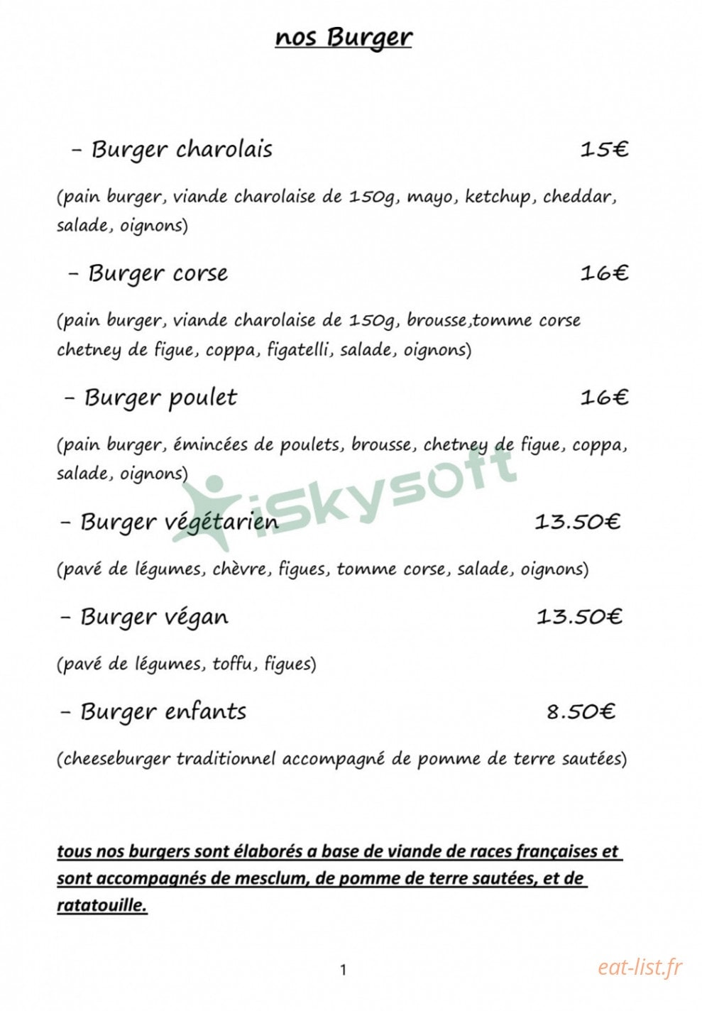 Le Panier Marseillais — carte page 7