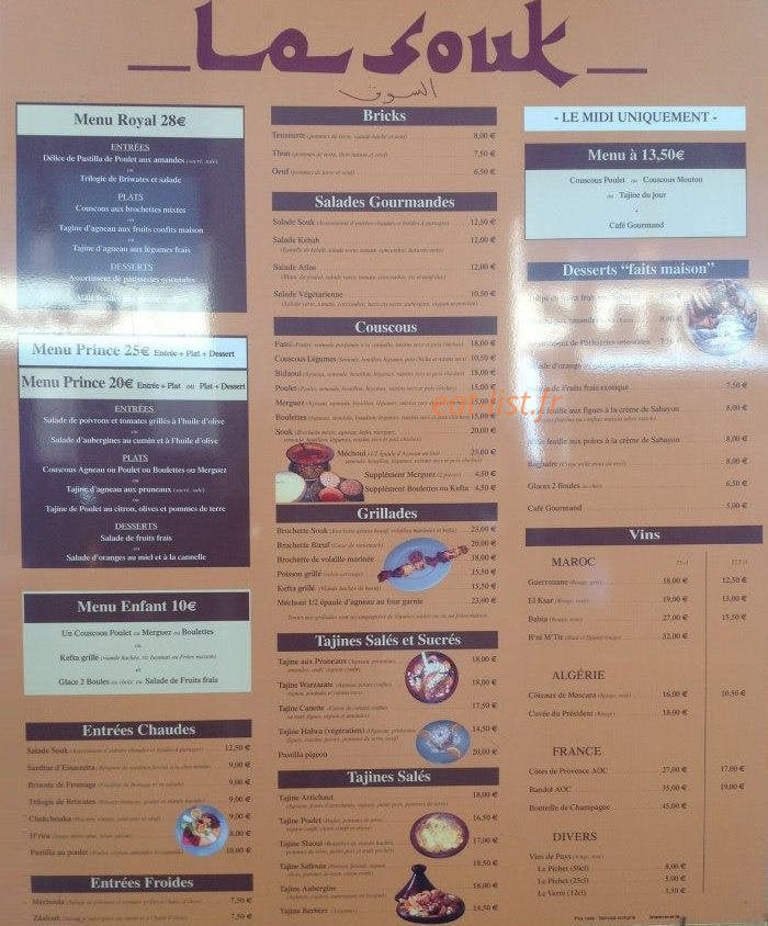 Le Souk — carte page 2