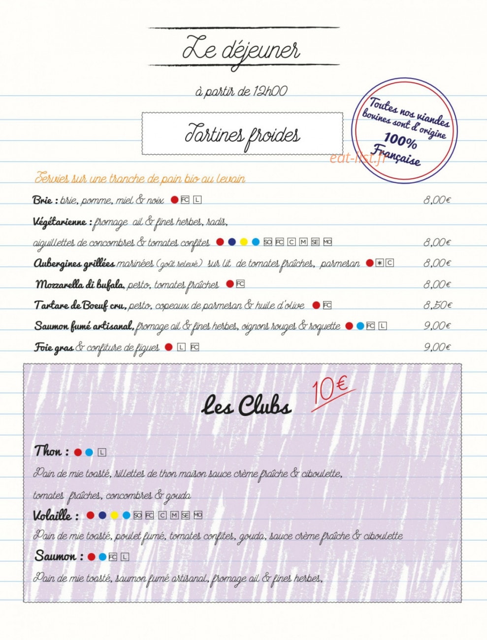 Ma Première Cantine — carte page 8
