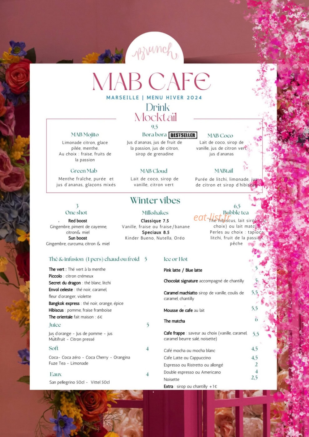 Mab Café Brunch — carte page 3