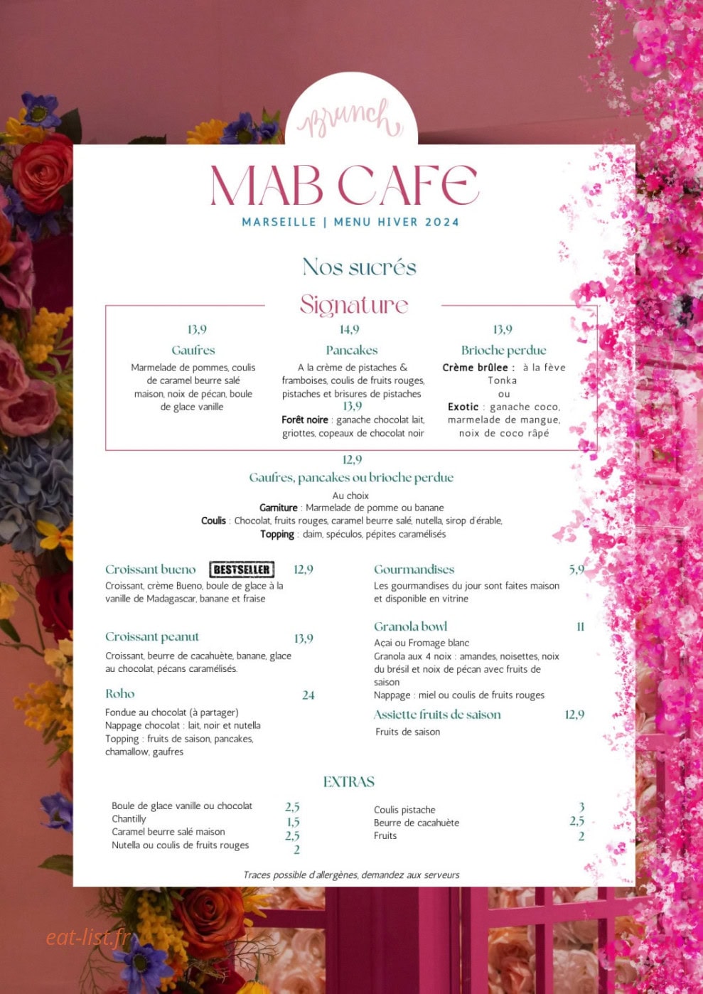 Mab Café Brunch — carte page 2