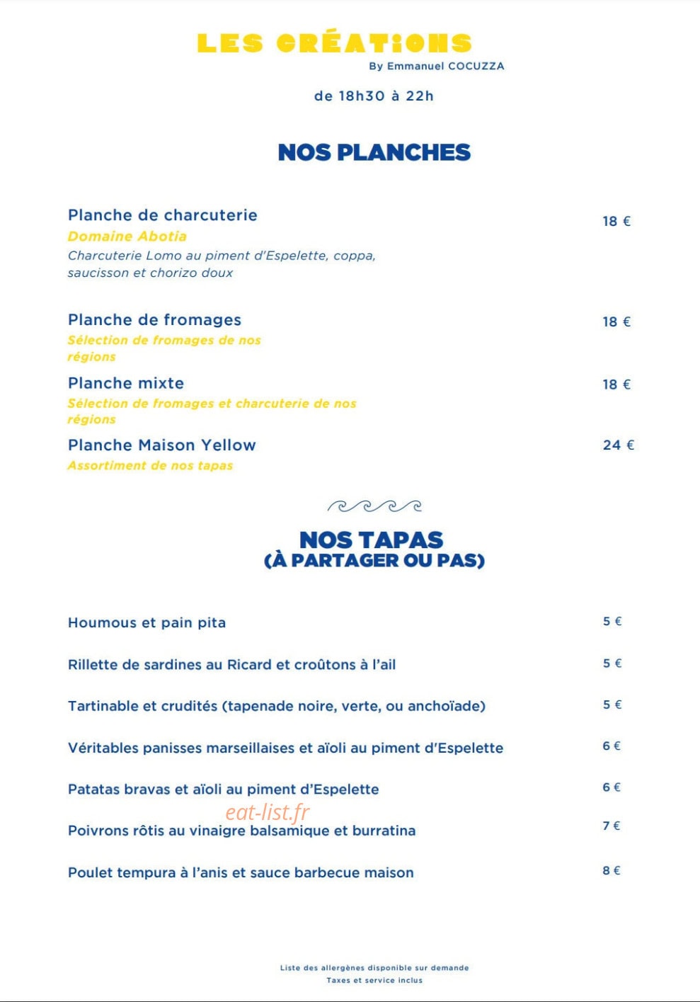 Maison Yellow — carte page 6