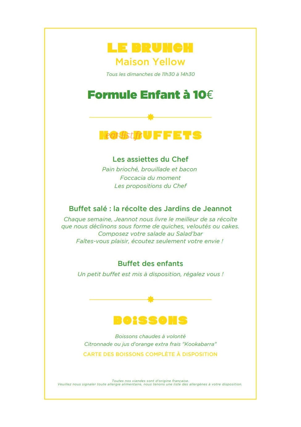 Maison Yellow — carte page 9