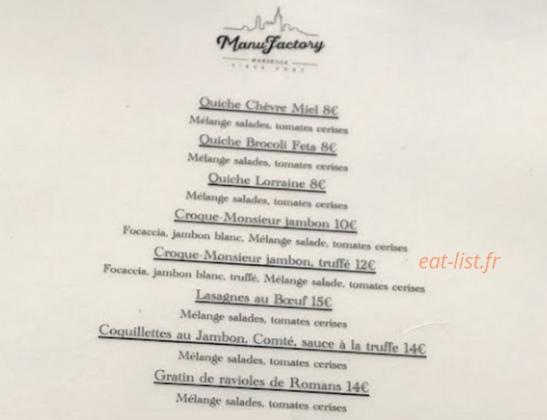 ManuFactory — carte page 1