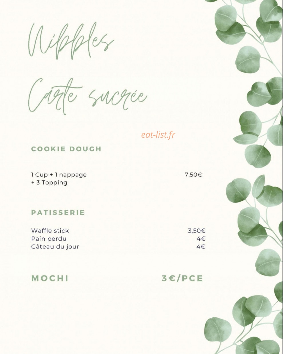 Nibbles — carte page 4