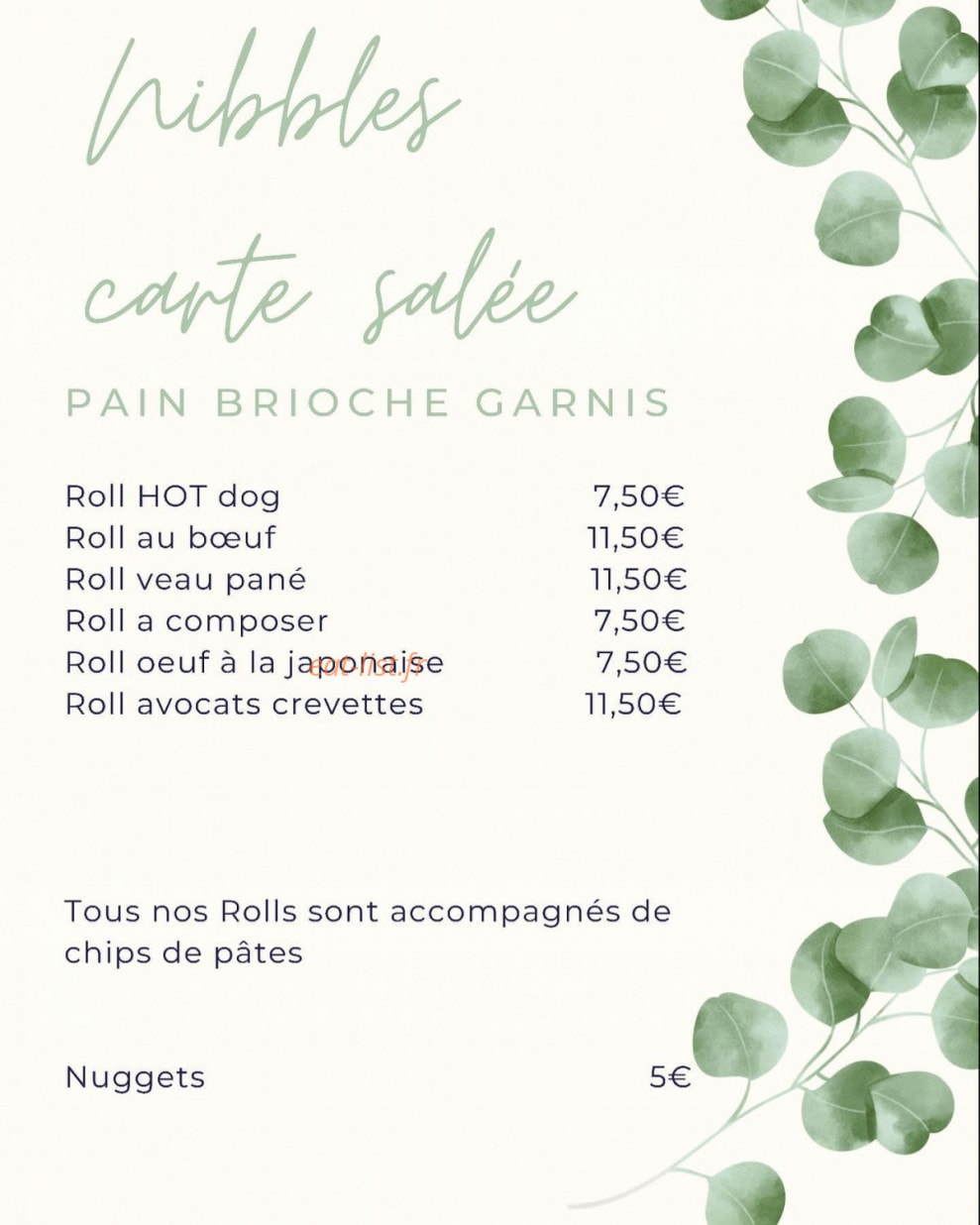 Nibbles — carte page 2