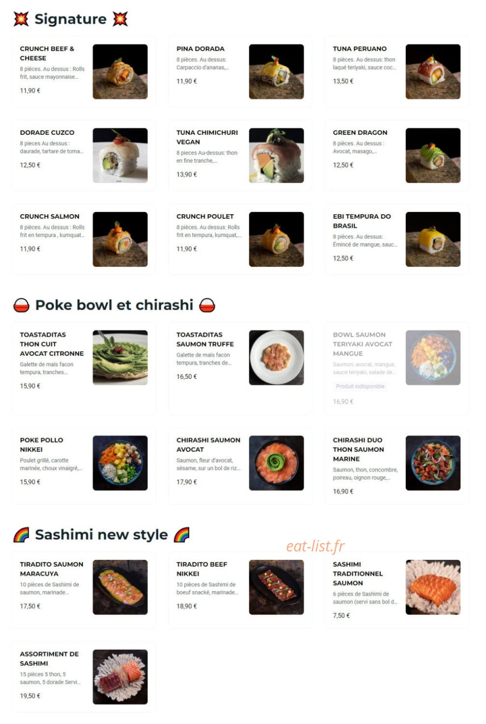 NKI sushi — carte page 4